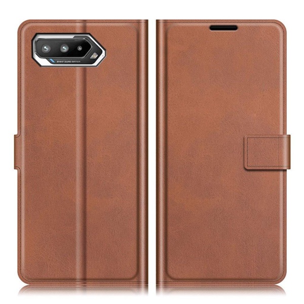 Wallet-style Læder Etui til Asus Rog Phone 5 - Brun Brown