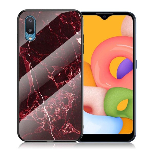 Fantasy Marble Samsung Galaxy A02 kotelot - [Patteri/Color] Red