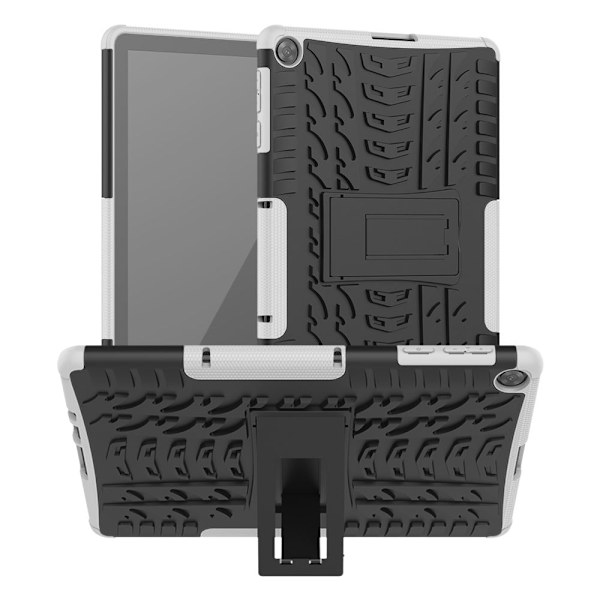 Däckmönstrat kickstand-fodral för Huawei MatePad T10 / T10S - Vit Vit