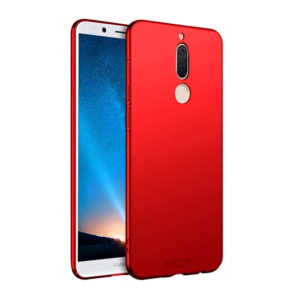 MOFI Huawei Mate 10 Lite mobiletui i plastik med matteret overfalde og kompakt design - Rød Red