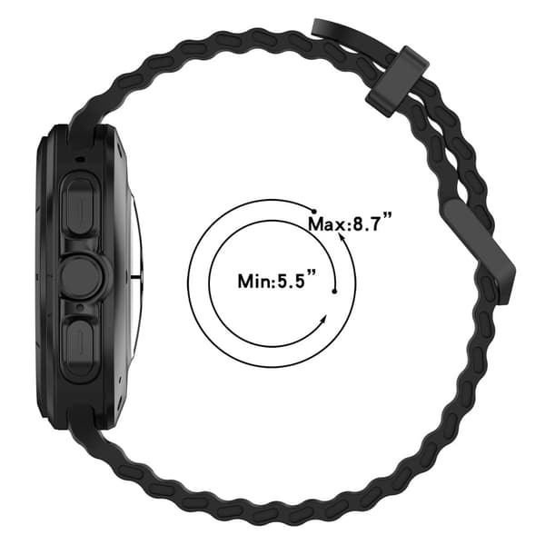 Samsung Galaxy Watch Ultra 47 mm silikonklokkerem med dobbel spenne - Stjernelys White