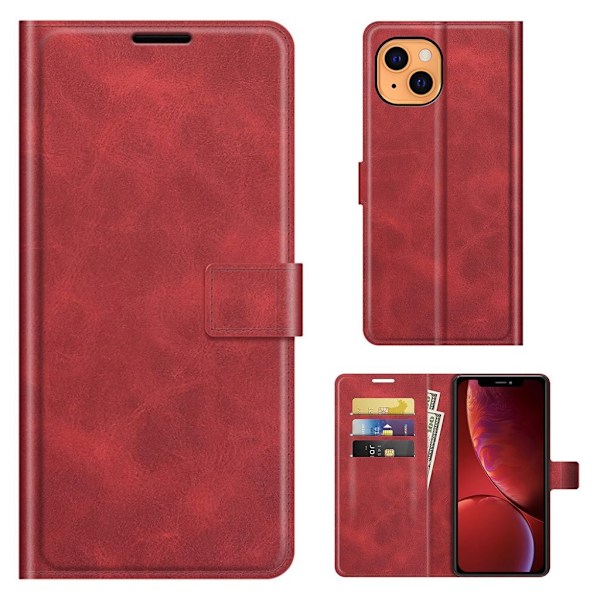 Lompakko Nahkakotelo For iPhone 13 - Punainen Red