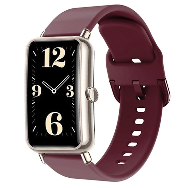 Huawei Watch Fit Mini / TalkBand B6 / B3 silikoninen ranneke - Viininpunainen Red