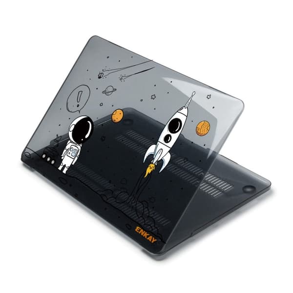 HAT PRINCE MacBook Pro 16 (A2141) astronautstil og tastaturdeksel - Oppskyting Av Rakettskip White