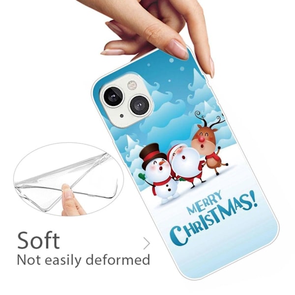 Julfodral till iPhone 14 - Snöfältets Vänner Blå