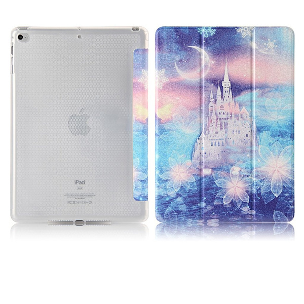 læder flip etui til iPad (2018) - Castle Multicolor