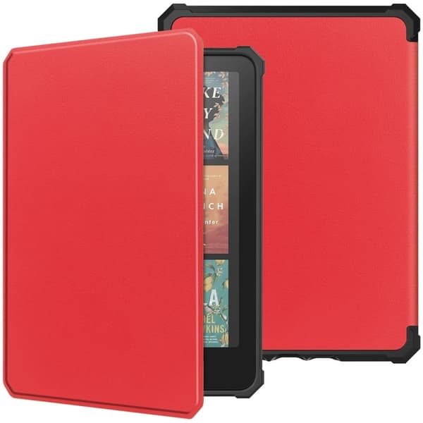 Amazon Kindle Paperwhite (2024) Etui i vegansk læder og fleksibelt e-reader cover Auto Wake / Sleep - Rød Red