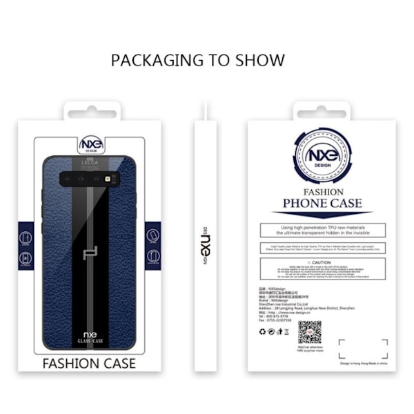 NXE LELCA Samsung Galaxy S10e tekstureret etui - Blå Blue