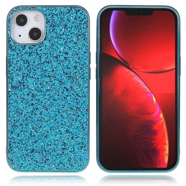 Glitter etui til iPhone 13 Mini - Blå Blue
