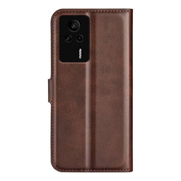 Læretui med Lommebok til Xiaomi Redmi K60E - Brun Brown