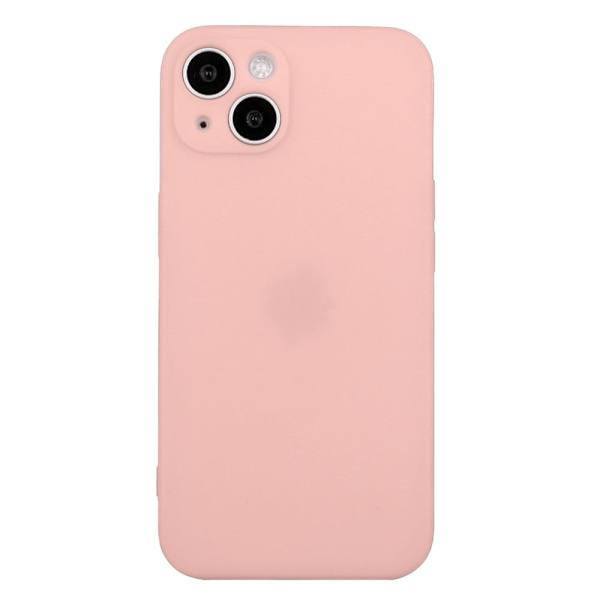 iPhone 15 Straight Edge Phone Case Drop Resistant Flexible Precise Cutout Protective Cover - Lyserød Pink