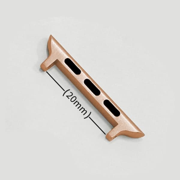 1 par Apple Watch Series 41mm - 40mm - 38mm, 20mm adapter i rustfrit stål - Rødguld Pink