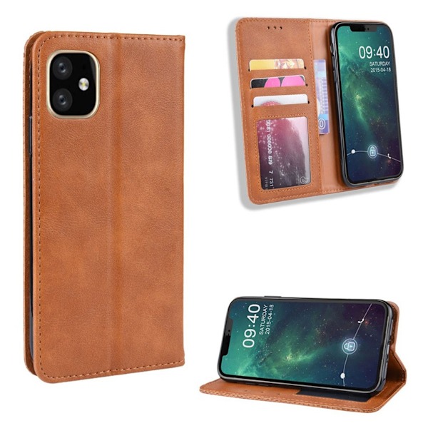 Bofink Vintage iPhone 11 læderetui - Brun Brown