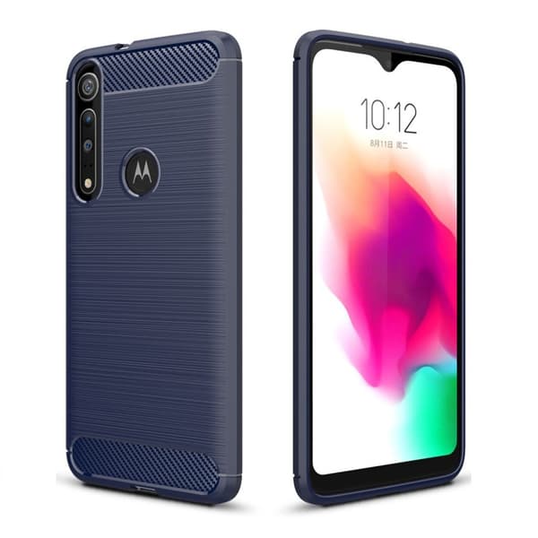 Carbon Flex Motorola Moto G8 Play etui - Mørkeblå Blue