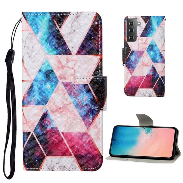 Wonderland Samsung Galaxy S21 Plus Flip etui - Nebula Multicolor