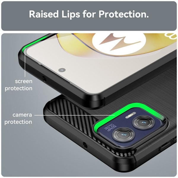 Carbon Flex Etui Motorola Moto G73 - Sort Black
