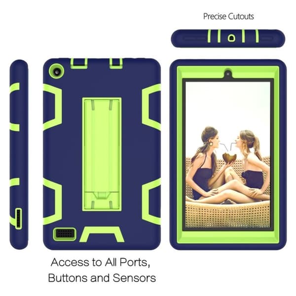 Amazon Kindle (2019) siisti silikonikotelo - Tummansininen / Vihreä Blue