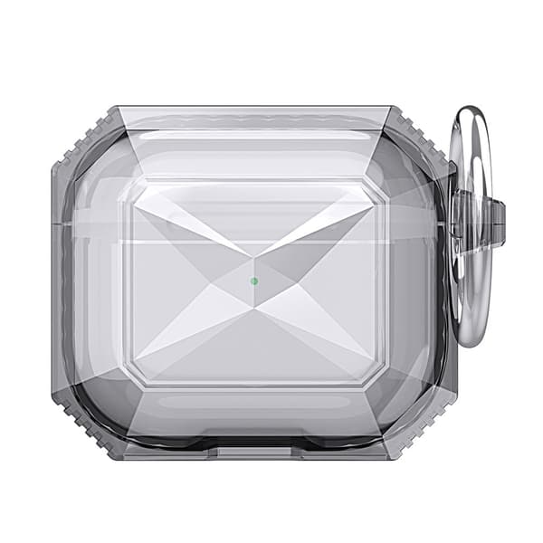 AirPods 3 rombeformet etui med karabinkrok - Svart Black