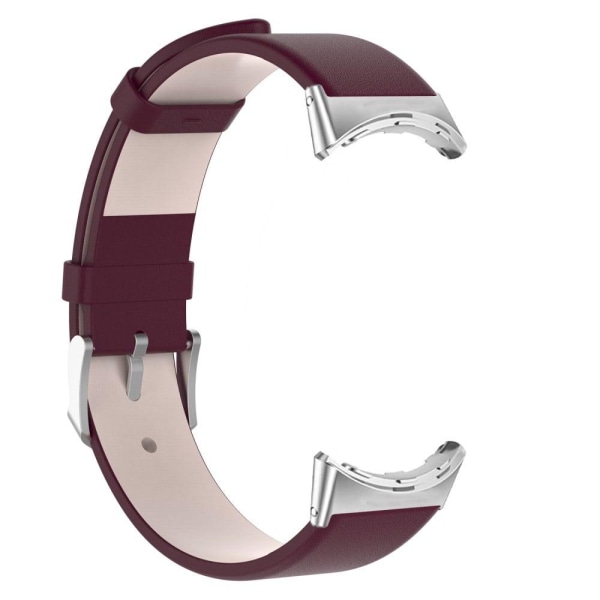 Enkelt klockarmband i läder för Google Pixel Watch - Vinröd Röd