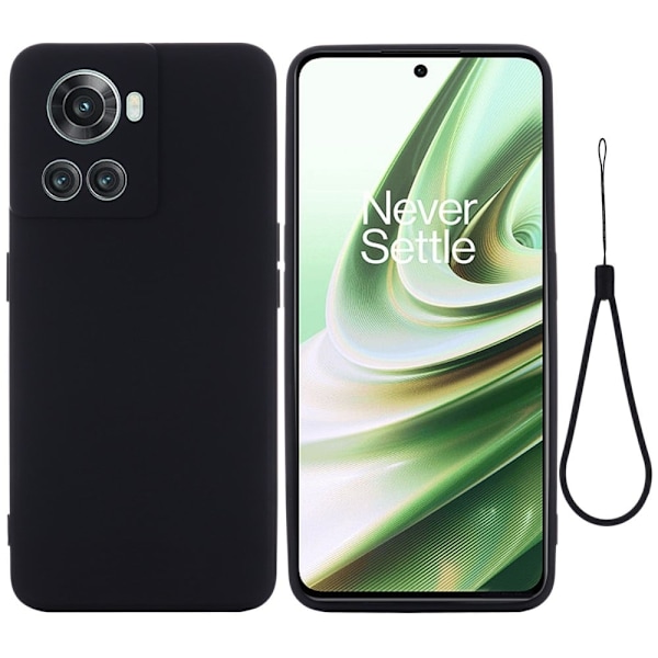 Matte Liquid OnePlus 10R / OnePlus Ace silikone cover - Sort Black