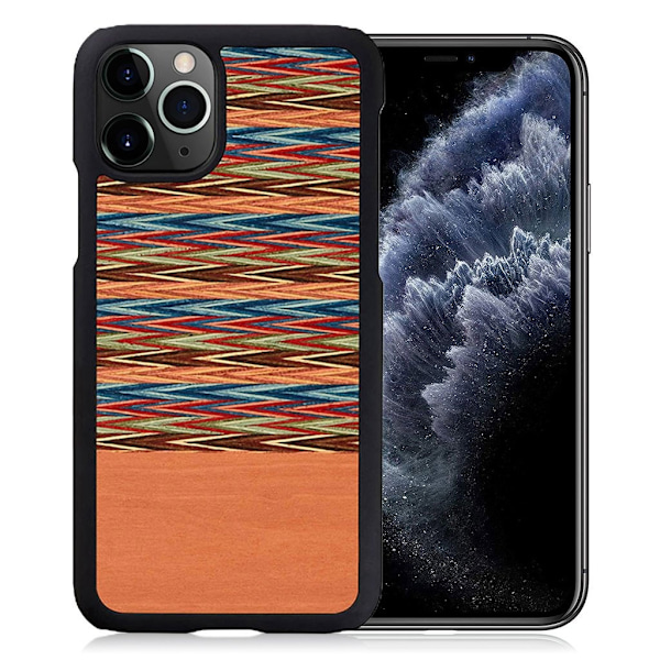 Man&Wood premiumfodral för iPhone 11 Pro - Brunrutig multifärg
