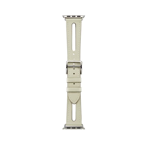 Apple Watch Series 5 44mm læder Læder Urrem - Beige Beige