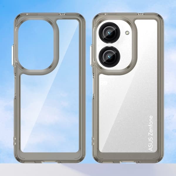 Asus Zenfone 9 / Asus Zenfone 10 smart telefonskal i akryl - Transparent Grå Silvergrå