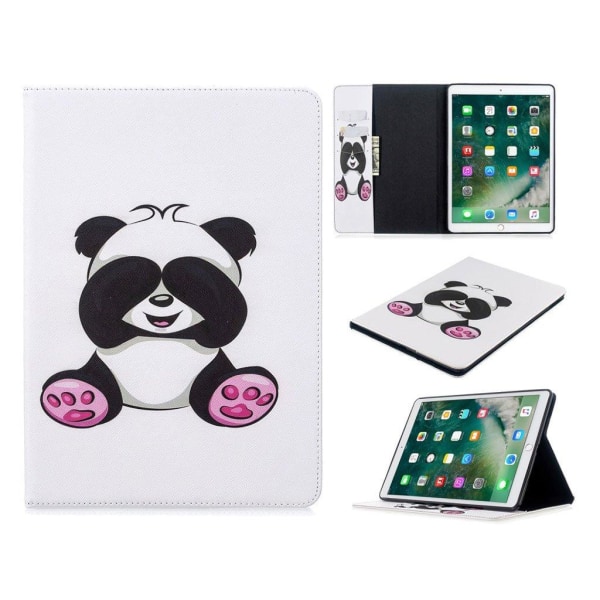 iPad 10.2 (2019) Stilfuldt mønster læder flip etui - Genert Panda Multicolor