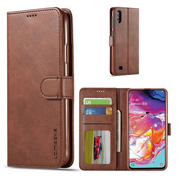 LC.IMEEKE Samsung Galaxy A10 Flip Etui - Kaffe Brown