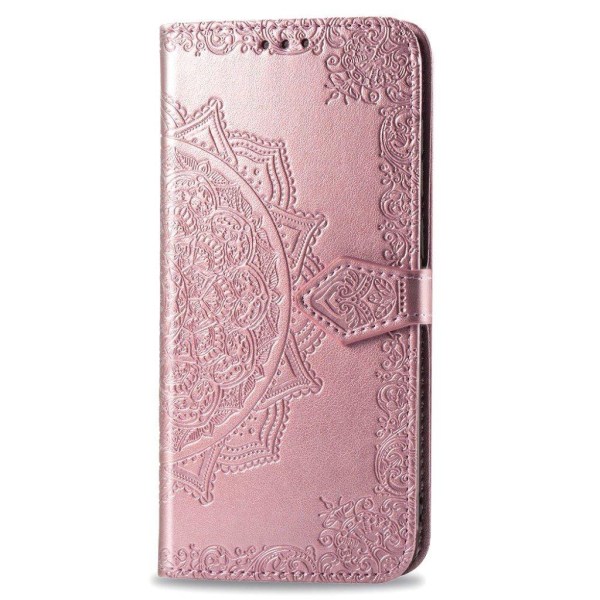 Mandala läder Motorola Moto G8 Power fodral - Rosa Rosa