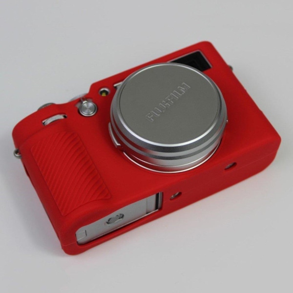 Fujifilm X100V holdbart silikoneetui - Rød Red