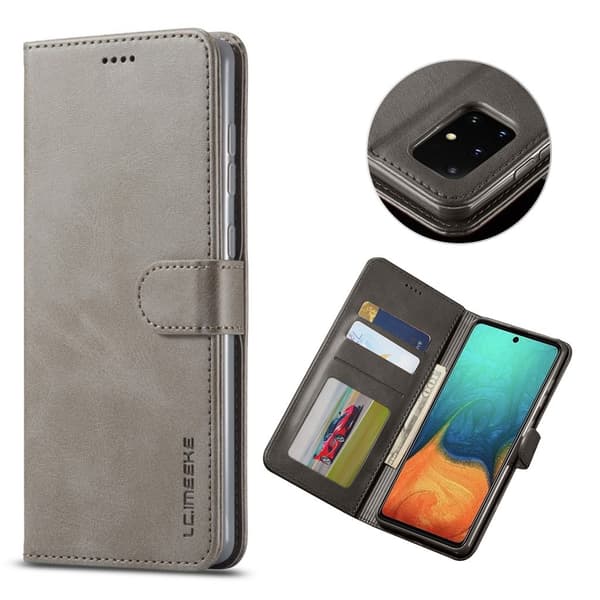 LC.IMEEKE Samsung Galaxy A31 Flip kotelot - Harmaa Silver grey