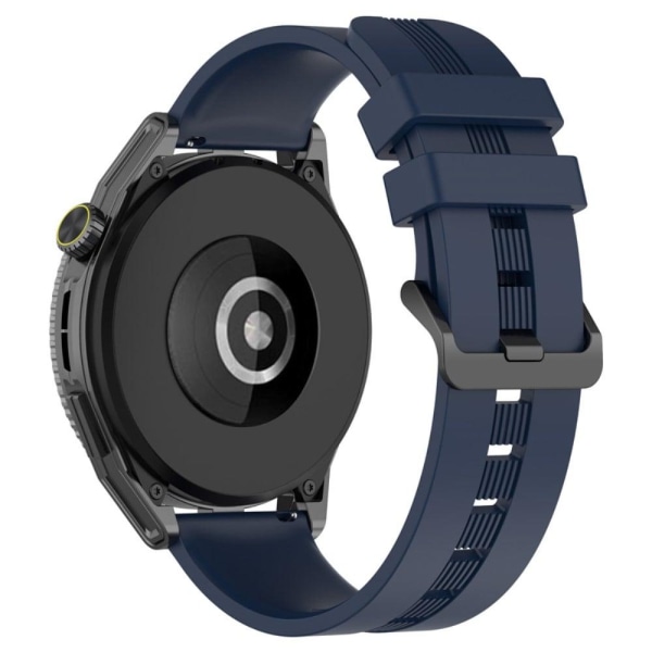 20mm Universal textured silicone watch strap - Navy Blue Blå