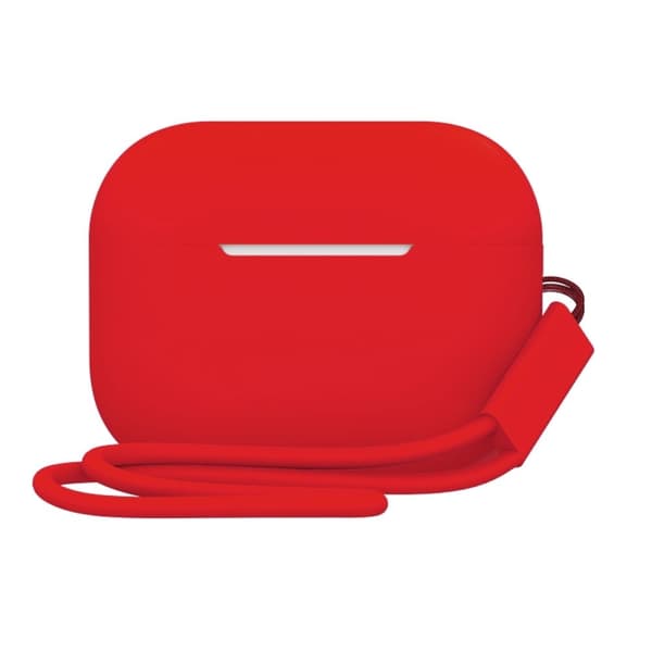 2,0 mm AirPods Pro 2 silikonetui med stropp - Rød Red