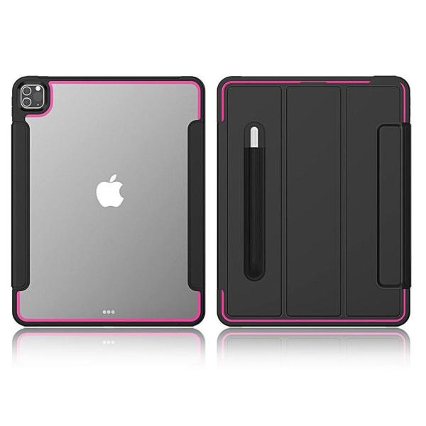 iPad Pro 12.9 inch (2020) elegant tri-fold etui - sort / Rose Black