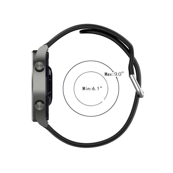 Universal comfortable silikon klockarmband - svart Storlek: L Svart