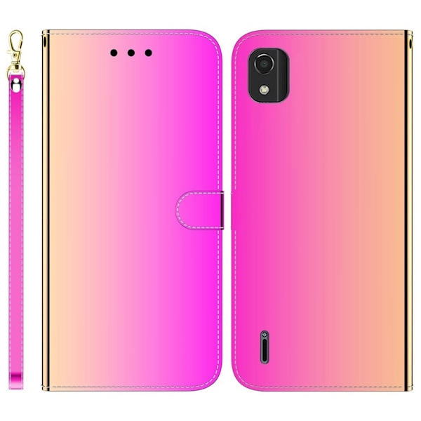 Mirror Nokia C2 2nd Edition Flippetui - Rose Pink
