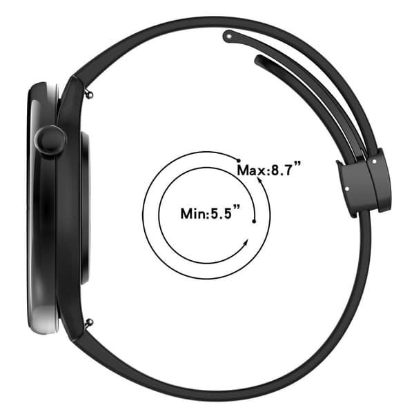 Huami Amazfit GTR Mini / GTS 4 / 3 / 2 / Bip 3 Klockarmband Magnetiskt vikbart spänne 20mm silikonarmband - Grå Silvergrå
