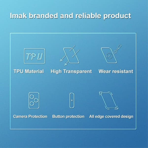 Imak UX-5-skydd för Oppo Reno8 Pro Plus - Transparent Transparent