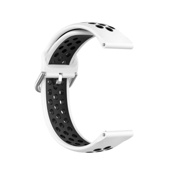 Samsung Galaxy Watch 3 (45mm) tvåfärgad silikon klockarmband - vit / svart Vit