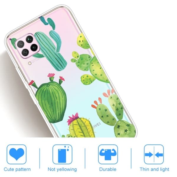 Deco Huawei P40 Lite / Nova 6 SE deksel - Kaktus Green