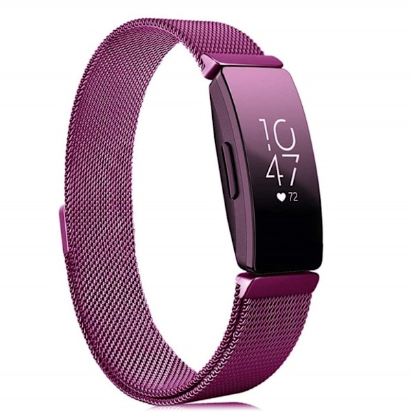 Fitbit Inspire / Inspire HR ruostumattomasta teräksestä valmistettu ranneke - Tumma Violetti Purple