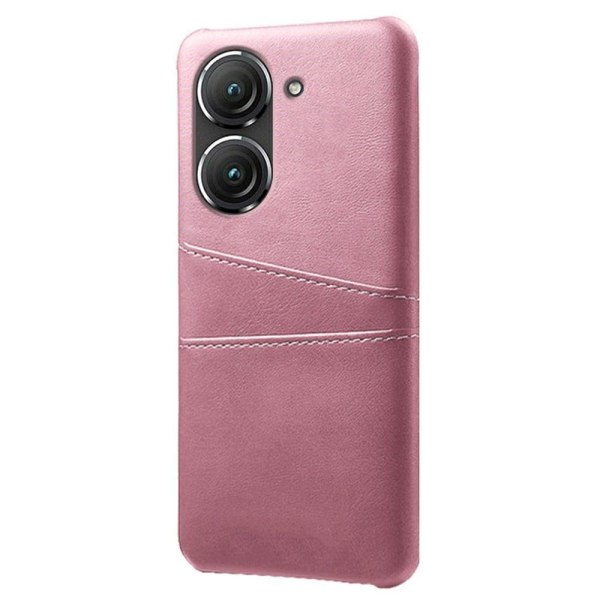 Dual Card Etui ASUS Zenfone 9 - Rødguld Pink