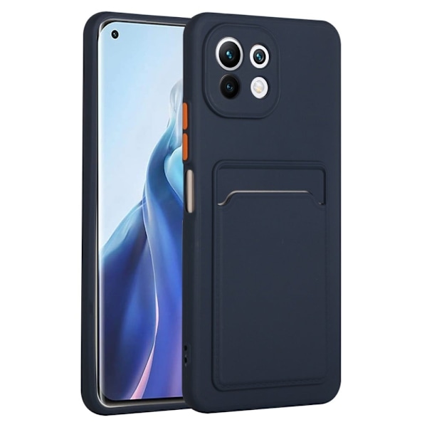 Xiaomi 11 Lite 5G NE / Xiaomi Mi 11 Lite 5G / Xiaomi Mi 11 Lite skal med korthållare - Blå Blå
