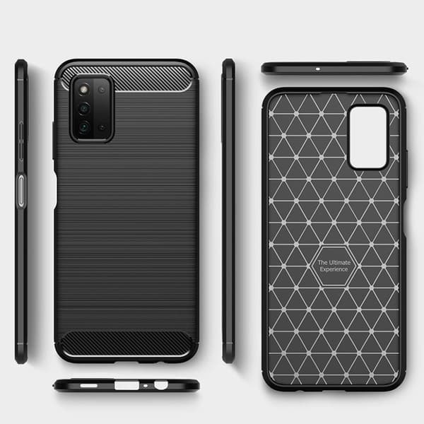 Carbon Flex Etui Samsung Galaxy F52 5G - Blå Blue