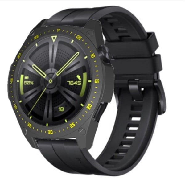 Huawei Watch GT 3 (46mm) mittakaava design suojakuori - Musta / Keltainen Black