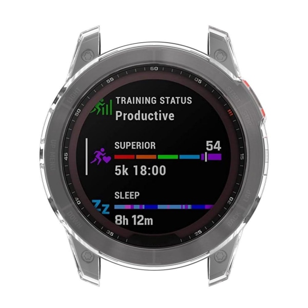 Garmin Fenix 7 / 7 Solar / 7 Sapphire Solar läpinäkyvä suojus - Läpinäkyvä Transparent