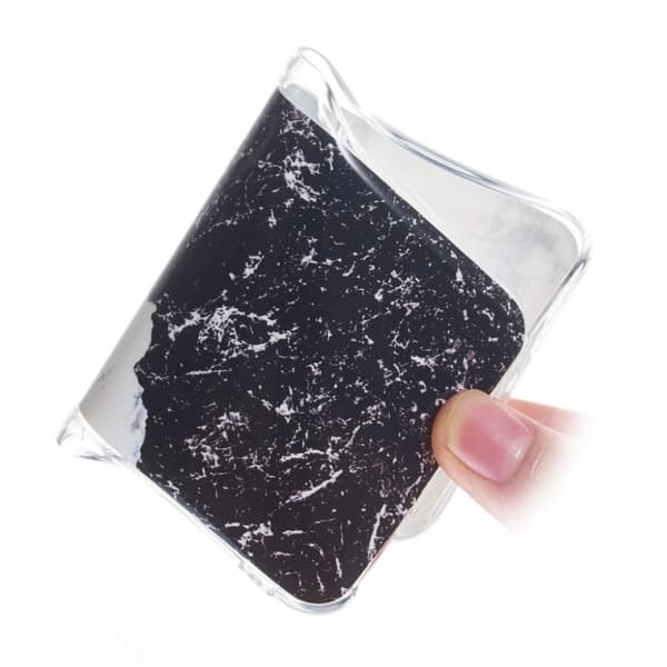 Marble Samsung Galaxy M20 deksel - Hvit / svart marmor Black
