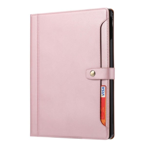 iPad Pro 12.9 (2021) wallet design leather flip case with pen sl Pink