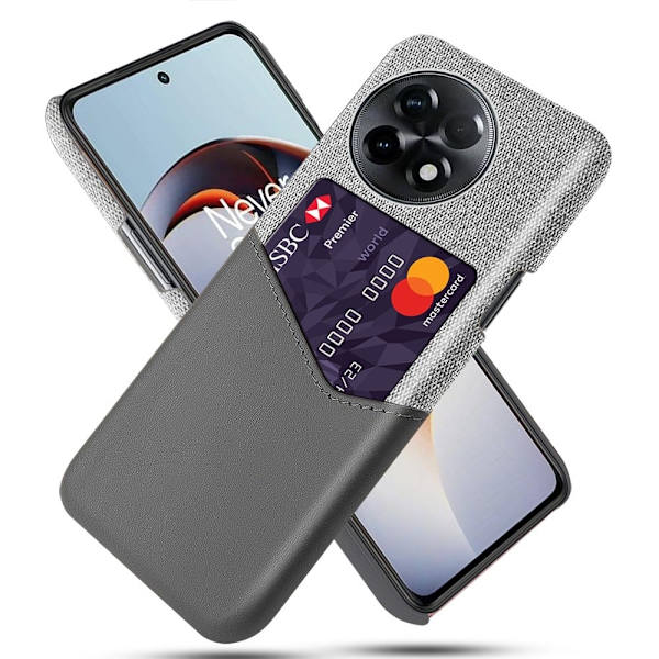 Bofink OnePlus 11R / Ace 2 Kredittkort Deksel - Grå Silver grey